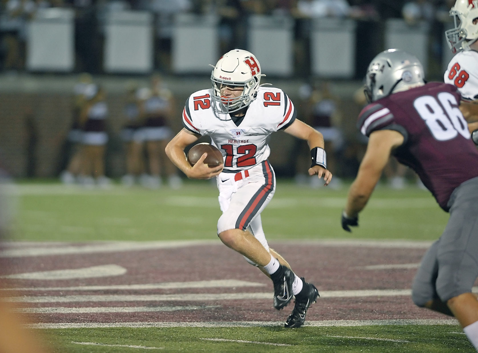 FOOTBALL: Heritage's Zach Hollman vs Alcoa